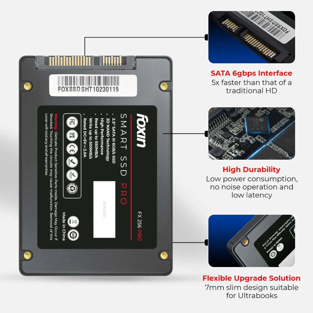 Foxin Internal SSD 256GB SATA (FX 256 PRO) | Mega Jaipur | MegaJaipur